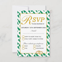 Cartão de Resposta RSVP de Casamento NIGERIA NAIJA