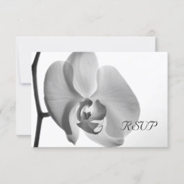 Cartão de Resposta RSVP de Casamento Orquídeo Bran