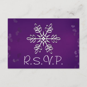 Cartão de Resposta RSVP de Casamento RSVP de Neve 