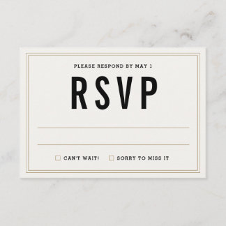 Cartão de Resposta RSVP de Casamento Russo Simples