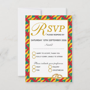 Cartão de Resposta RSVP de Celebração de Casamento