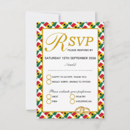 Cartão de Resposta RSVP de Celebração de Casamento