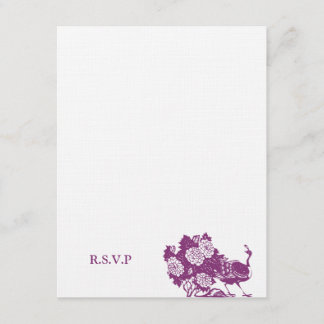 Cartão de resposta RSVP de cerimônias de casamento