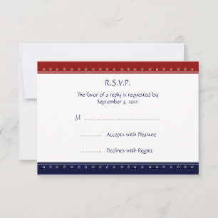 Cartão de resposta RSVP de Convite Militar Patriót