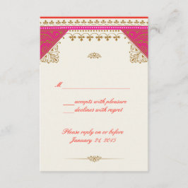 Cartão de resposta rsvp de convite para casamento