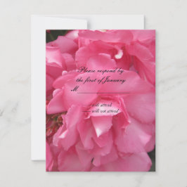 Cartão de Resposta RSVP de Rosas Cor-de-Rosa Bonit
