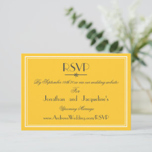 Cartão de Resposta RSVP do Site de Casamento Moder