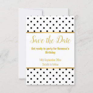 CARTÃO DE RESPOSTA RSVP MANCHADO PRETO BRANCO OURO