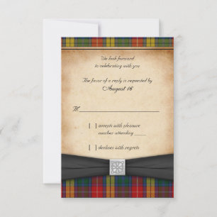 Cartão de Resposta RSVP para Casamento Buchanan Ta