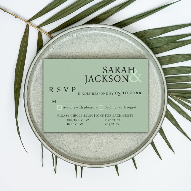 Cartão de Resposta Simples de Casamento de Fonte C (Criador carregado)