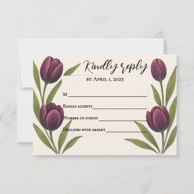 Cartão de Resposta Tulip Heirloom (Frente)
