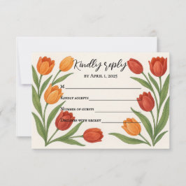 Cartão de Resposta Tulip Veil RSVP