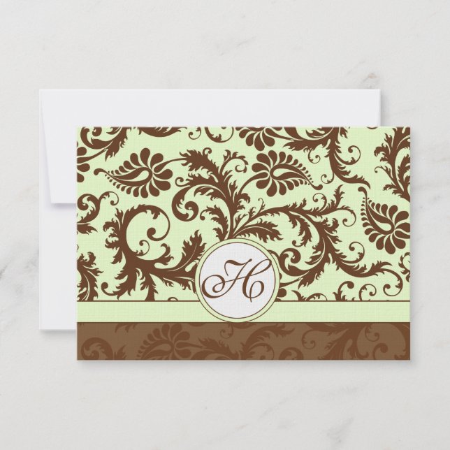 Cartão de Resposta Verde Castanho Claro Para Apple (Frente)