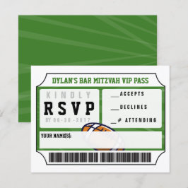 Cartão de resposta VIP de futebol Convite para Bar