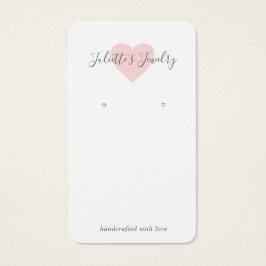 Cartão de Retentor Personalizado de Enrelho Coraçã