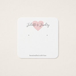 Cartão de Retentor Personalizado de Enrelho Coraçã