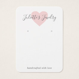 Cartão de Retentor Personalizado de Enrelho Coraçã