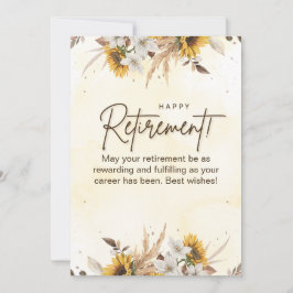 Cartão de Retirada Floral Amarelo