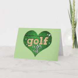 Cartão de Retirada Verde do Golf Way of Life