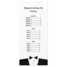 Cartão de Retorno de Menu de Eventos Formais ou Ca