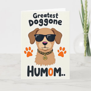 Cartão de retrato de cachorro fofo matte