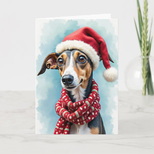 Cartão de retrato de cão festivo
