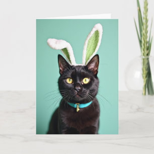 Cartão de retrato de felino festivo
