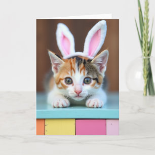 Cartão de retrato de gatinho fofo