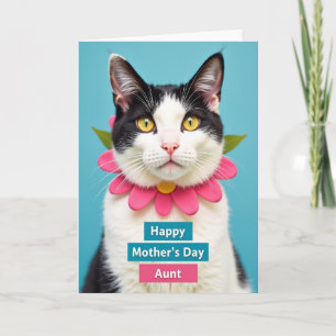 Cartão de retrato de gato do doce dia das mães