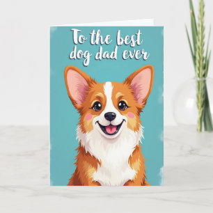 Cartão de retrato do alegre pai de cachorro