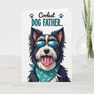 Cartão de retrato do cachorrinho feliz listrado