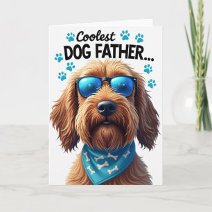 Cartão de retrato do pai cachorro descolado