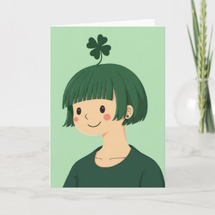 Cartão de retrato Lucky Green