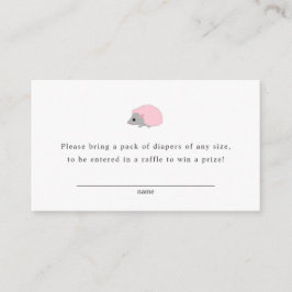 Cartão de rifa de fralda de porco para chá de fral