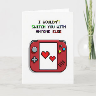 Cartão de Romance de Jogos Retrô