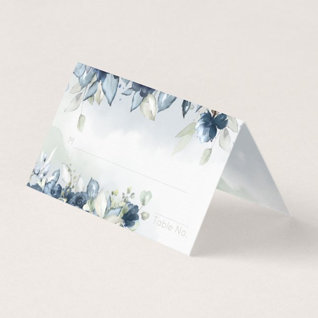 Cartão de Rosa de Mesa de Convidado para Cascata (Frente)