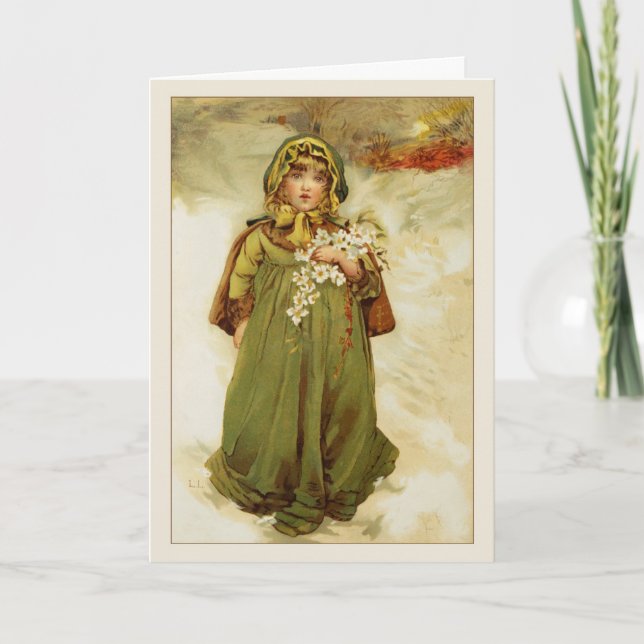 Cartão de Rosa de Natal vitoriano (Frente)