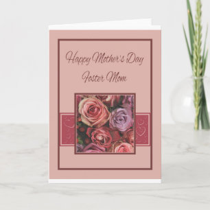 Cartão de rosa para Dia de as mães Feliz da Foster