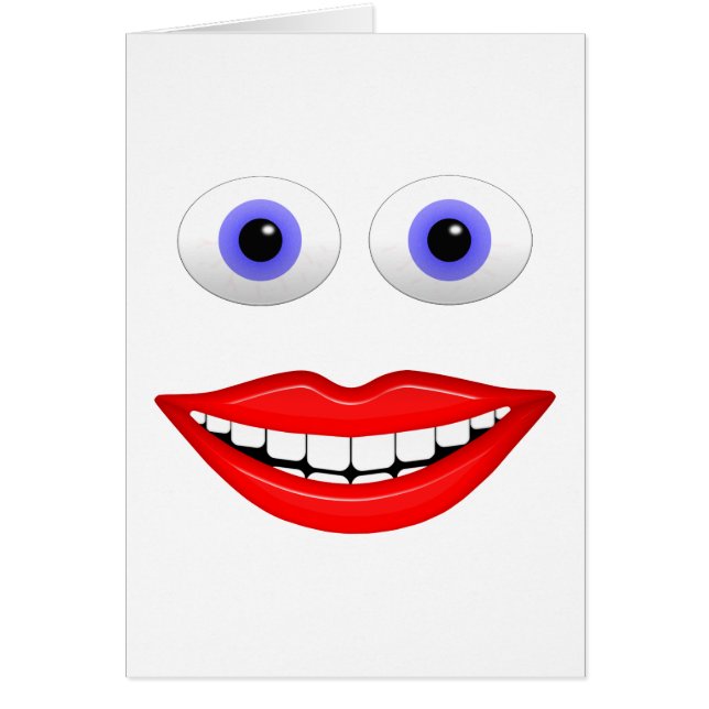 Cartão de rosto feliz (Frente)