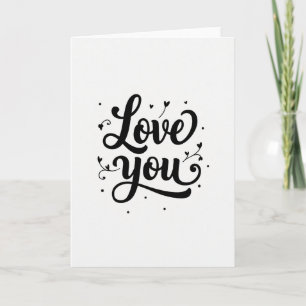 Cartão de Roteiro Preto de Amor Romântico