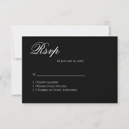 Cartão de RSVP Básico e Elegante