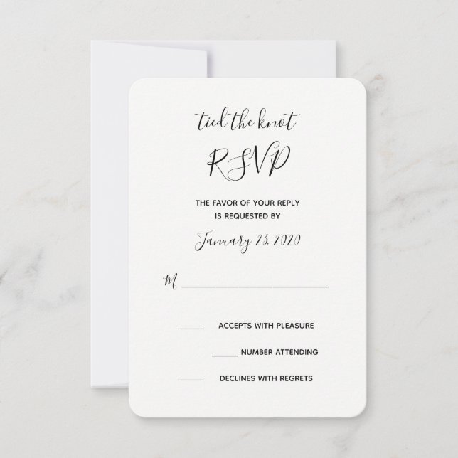 Cartão de RSVP Casamento (Frente)