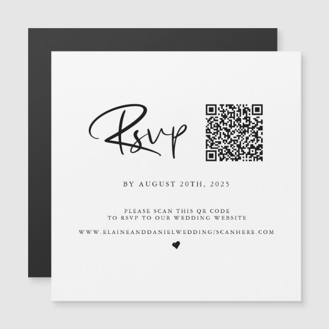 Cartão de RSVP com Foto em Preto e Branco de Códig (Frente/Verso)
