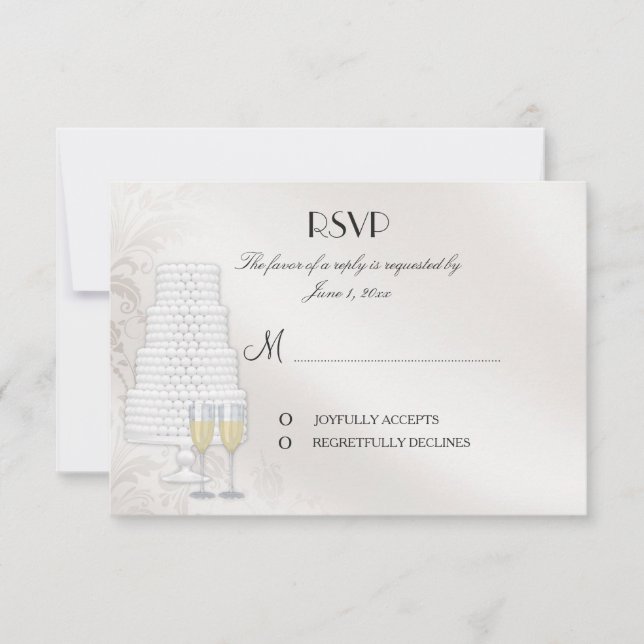 Cartão de RSVP Correspondente para Convite de Casa (Frente)