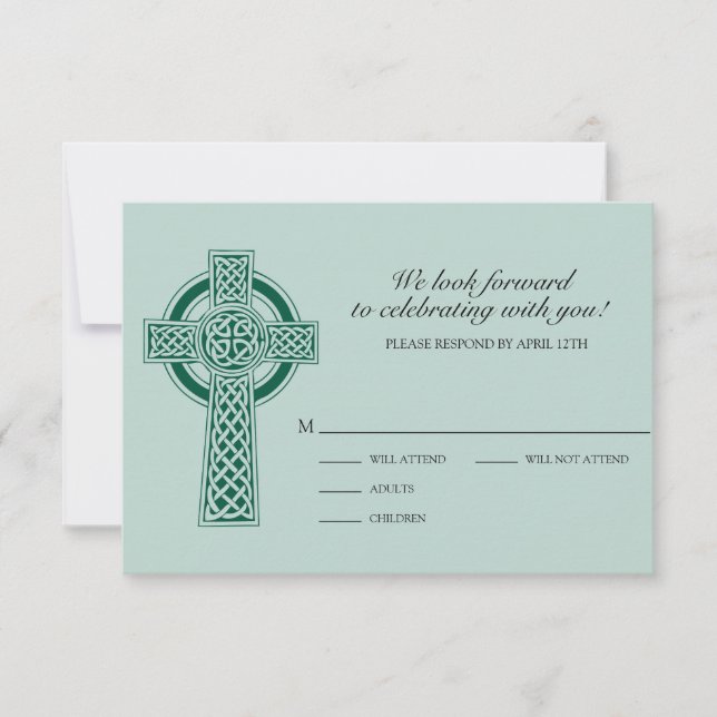 Cartão de RSVP Cruzado (Frente)