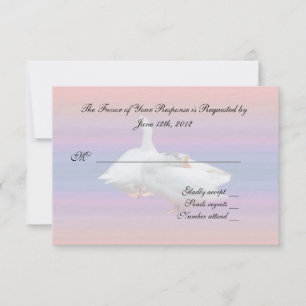 cartão de RSVP de aceitação de casamento, dois gan