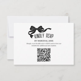 Cartão de RSVP de arco moderno com código QR