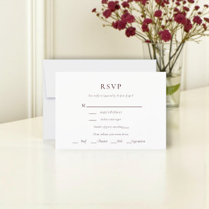 Cartão de RSVP de Buquê Floral Rústico