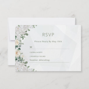 Cartão de RSVP de Casamento A Floral Affair