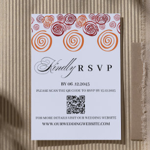 Cartão de RSVP de Casamento com Código QR de Forma
